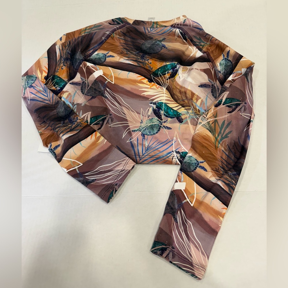 Floral Long Sleeve Swim Top - Picture 4 of 10